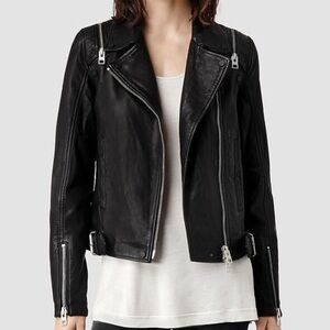 All Saints Range Biker Leather Jacket - like new!